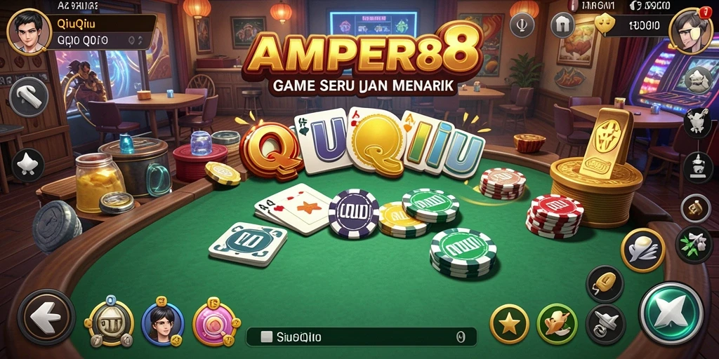 Screenshot gameplay QiuQiu AMPER88 yang seru dan menarik.