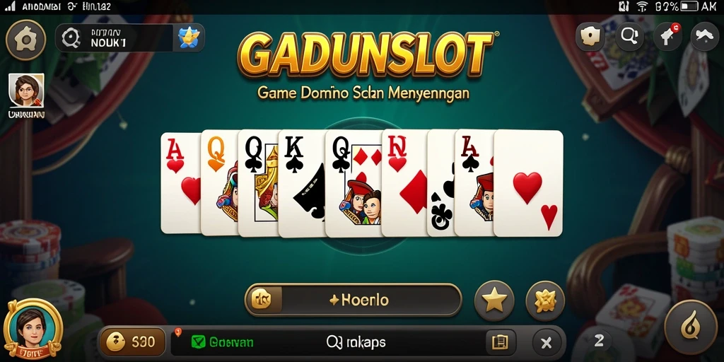 Tampilan menarik dari gameplay GADUNSLOT dalam permainan Domino.