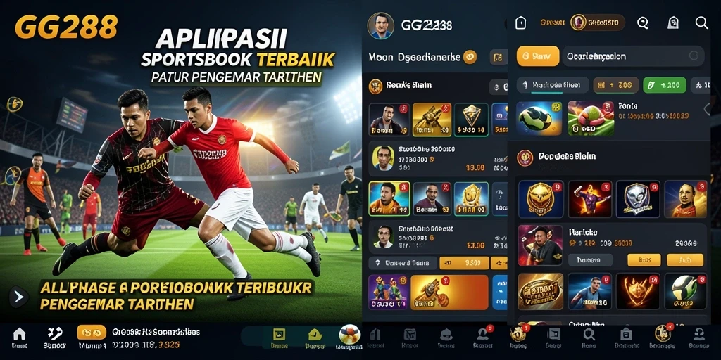 Menampilkan gameplay sportsbook yang dinamis dan interaktif.