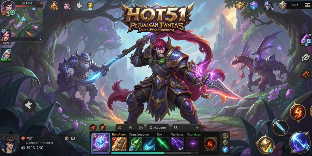 Tangkapan layar gameplay HOT51 yang menunjukkan pertarungan seru di dunia ARPG.
