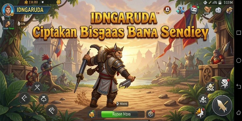 Tampilan gameplay seru dari IDNGARUDA yang penuh strategi Tycoon.