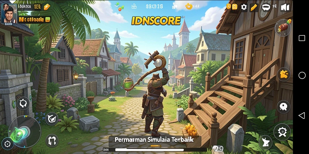 Screenshot dari gameplay menarik IDNSCORE yang menampilkan simulasi mendebarkan.