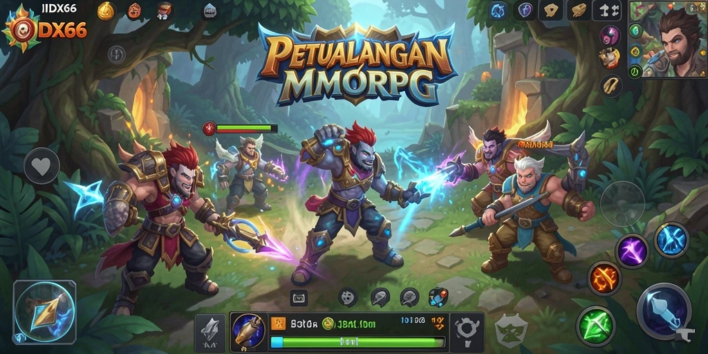 Tampilan menarik dari gameplay <strong>IDX66</strong> di dunia MMORPG.