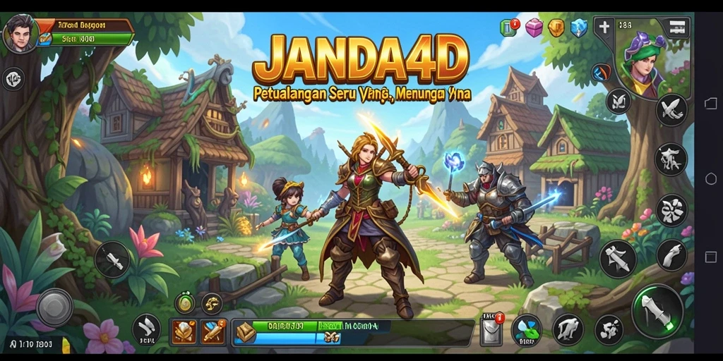 Screenshot gameplay JANDA4D yang menampilkan aksi seru dalam petualangan RPG.