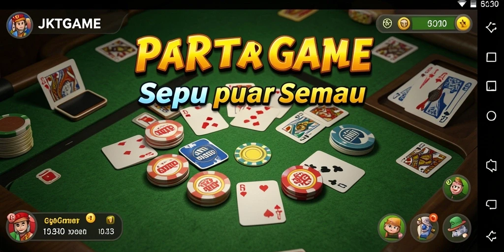 Tampilan menarik JKTGAME dengan gameplay Gaple yang seru.