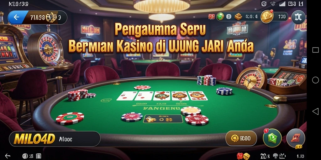 Screenshot utama <strong>MILO4D</strong> menampilkan gameplay Kasino yang menarik.