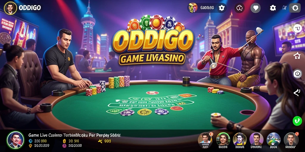 Tampilan gameplay Live Casino yang mengesankan di ODDIGO.