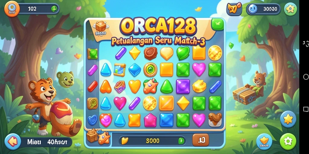 Gameplay seru ORCA128 dengan elemen-elemen mencolok dan tantangan menantang.