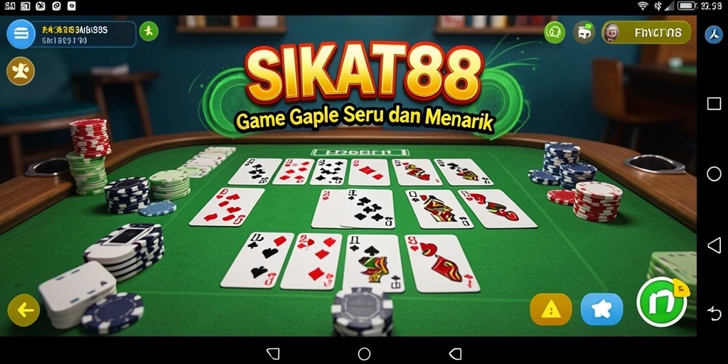 Tampilan gameplay SIKAT88 yang menegangkan saat bermain Gaple.