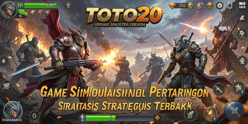 Tampilan utama gameplay TOTO20 yang menampilkan strategi pertempuran yang mendebarkan.