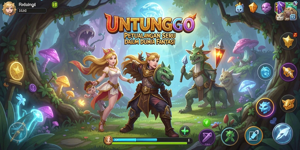 Tampilan gameplay yang menakjubkan dari UNTUNGGO di dunia RPG.