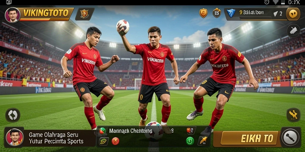 Screenshot VIKINGTOTO menampilkan aksi seru gameplay olahraga.